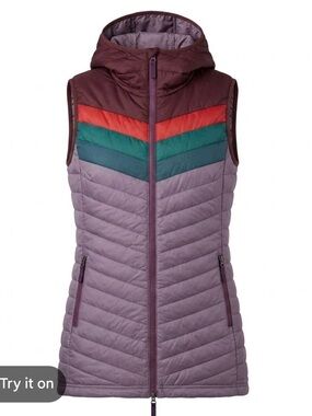 NWT SKHOOP Women's Quilted Lavender Packable Vest with Color-Block Accents